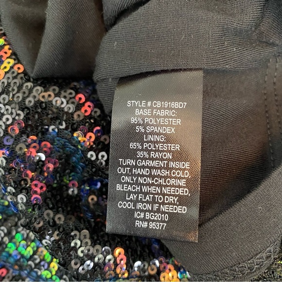 Evereve Sanctuary The Glimmer Top Black Multicolor Sequin - Picture 11 of 15